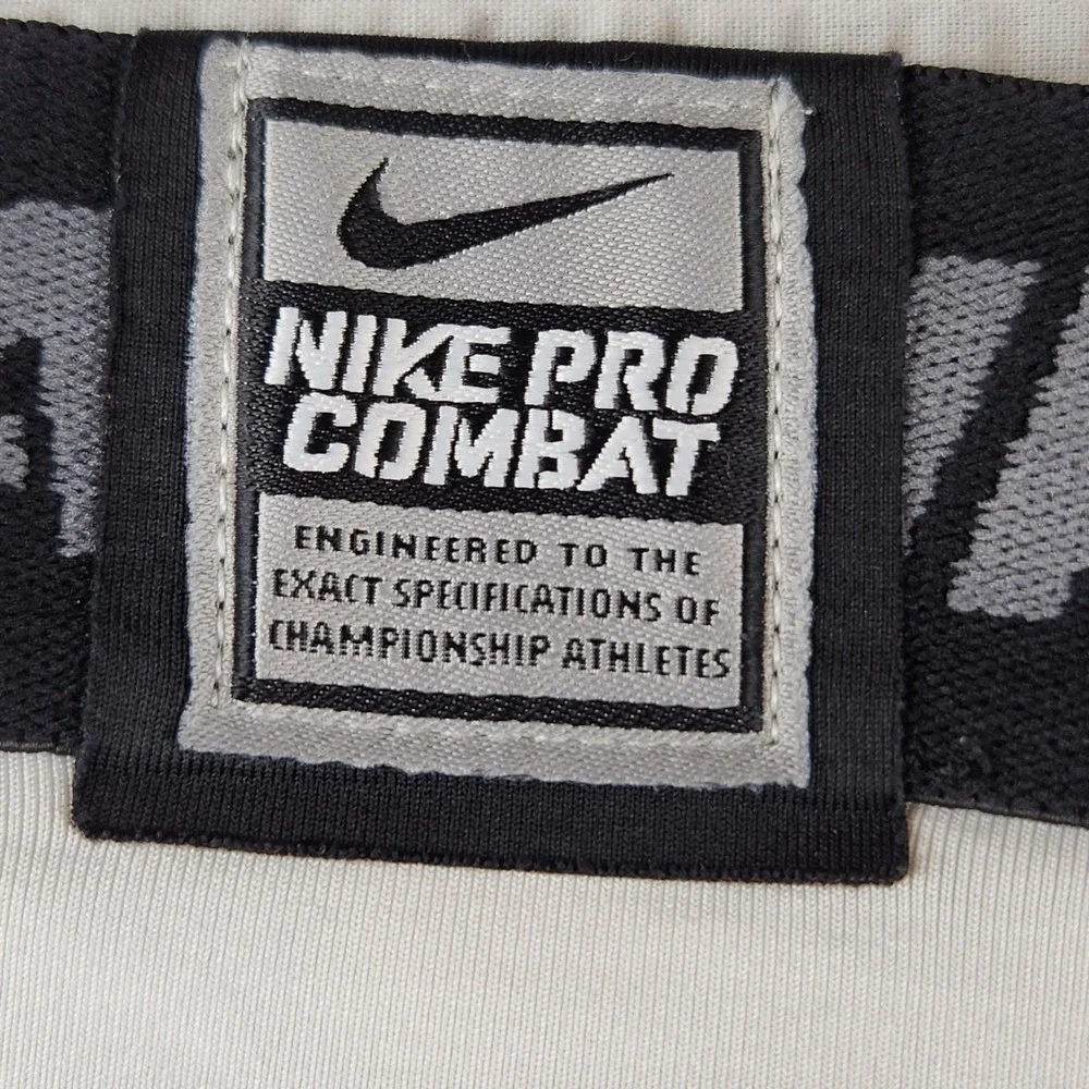 Nike Pro Combat Padded Compression Shorts Mens Medium White Grey